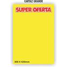 Cartaz para Marcação Oferta Grande 30x42cm Amarelo 10unid Grespan