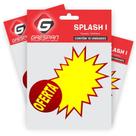 Cartaz para Marcação SPLASH Oferta Pequeno 130X93MM Amarelo - Pacote com 10