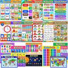 Cartazes educacionais pré-escolares Outus Learning 40x28cm 20 unidades