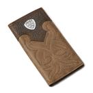 Carteira ARIAT Logo Boot Stitch Rodeo para homens Rodeo_Brown