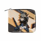 Carteira Astas Anime Characters Slim Bifold em couro PU