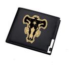 Carteira Black Clover Anime, bolsa de moedas de couro com duas dobras Carteira Black Clover Anime, bolsa de moedas de couro com duas dobras