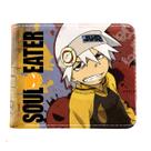 Carteira, bolsa de moedas, couro, duas dobras, curta para anime Souls Eaters