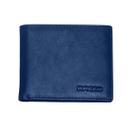 Carteira BREED Locke em couro genuíno bi-Fold Navy