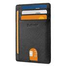 Carteira Buffway Slim Minimalista de Couro com Bloqueio de RFID