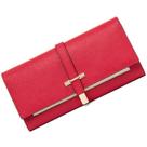 Carteira CLUCI Leather Trifold Wine Red para mulheres