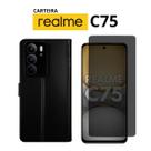 Carteira Compativel Para Realme C75 + Pel Hidrogel Privativa
