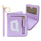 Carteira COSHAYSOO Mini com bloqueio RFID para meninas letra Q Carteira COSHAYSOO Mini com bloqueio RFID para meninas letra Q