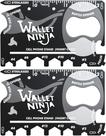 Carteira de cartão multiferramenta Ninja 18 em 1 tamanho de cartão de crédito preta
