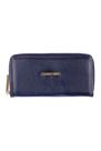 Carteira de couro azul Bonny Feminino Azul Liso