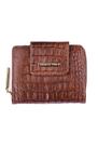 Carteira de couro Lolla Feminino whisky croco