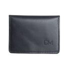 Carteira De Couro Masculina Porta Cartão Dm- Dayane Magalhães Preta