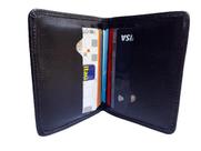 Carteira de couro pequena slin mini porta cartão cartões CNH moda pratica