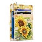 Carteira de Couro Yonlevres com Bloqueio RFID - Design Girassol