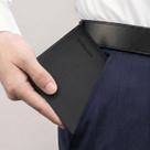 Carteira de Luxo Masculina Couro Genuíno Compacta Bloqueio de RFID Porta Moeda Cartão