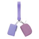Carteira de pulso Mum's Memory Mini Zip Around para mulheres roxa