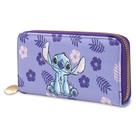 Carteira Disney Stitch com Zíper - Roxa