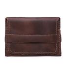 Carteira Envelope Masculina Couro Rustico de Mão Pequena Resistente Com Costura Manual Reforçada
