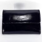 Carteira fem dh couros ripado preto