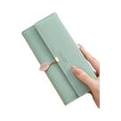 Carteira Feminina De Couro PU Para Primavera E Verão Com Pingente De Folha, Grande Capacidade, Três Carteira Feminina De Couro PU Para Primavera E Verão Com Pingente De Folha, Grande Capacidade, Três