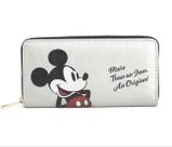 Carteira Feminina Prateada Mickey Mouse Disney Luxcel Carteira Feminina Prateada Mickey Mouse Disney Luxcel