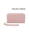 Carteira Feminina Zíper Alça de Mão Fellipe Krein FK525 ROSA