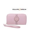 Carteira Feminina Zíper Alça de Mão Fellipe Krein FK529 ROSA