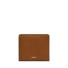 Carteira Fossil Logan Bifold Saddle em couro genuíno RFID