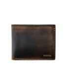 Carteira Fossil Wade Leather Bifold com Flip ID para homens