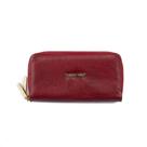 Carteira grande de couro Tinna Feminino Vermelho liso