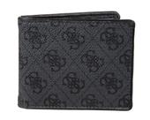 Carteira Guess Slim Bifold de Couro para Homens - Preta Carteira Guess Slim Bifold de Couro para Homens - Preta