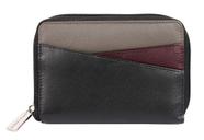 Carteira Karla Hanson Wanda Leather com bloqueio RFID preta Multi