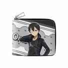 Carteira Kiritos Anime Characters Slim Bifold em couro PU