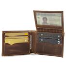 Carteira Masculina Clássica em Couro Com Porta Documento Cartões Moedas