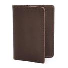 Carteira Masculina Couro Café Slim Pequena Porta Cartão
