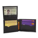 Carteira Masculina Couro Com Visor Transparente Para Documentos