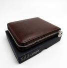 Carteira Masculina Couro Premium Com Zíper Completo com porta cartão e moedas