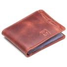 Carteira Masculina Couro Slim Moderna Porta Cartão Documentos Cnh Moedas Fino Café Wallet