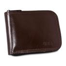 carteira masculina couro ziper grande cartao nota