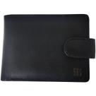 Carteira Masculina de Couro Com Botão Preta Porta Moeda Cartão Lisa Briolly Carteira Masculina de Couro Com Botão Preta Porta Moeda Cartão Lisa Briolly