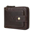 Carteira Masculina de Couro com Zíper e Bloqueio RFID - MING CLAN Carteira Masculina de Couro com Zíper e Bloqueio RFID - MING CLAN
