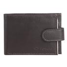 Carteira Masculina de Couro Fasolo com Botão H016143 Café