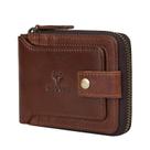 Carteira Masculina de Couro MING CLAN com RFID - Marrom - 2 Dobras Carteira Masculina de Couro MING CLAN com RFID - Marrom - 2 Dobras
