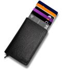 Carteira Masculina Feminina Antifurto Cartao Rfid Essencial Couro Pu Slim Atni Cor Tessera