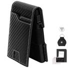 Carteira masculina FUNGORGT Slim com bloqueio RFID com acessório e AirTag