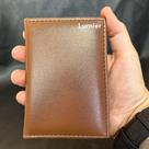 Carteira Masculina OEM material sintético Pu Lisa Caramelo Compacta para Uso Diário