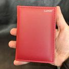 Carteira Masculina OEM material sintético Pu Lisa Vermelho Minimalista