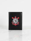 Carteira Masculina Pequena Fina Corinthians Preta Slim Documento