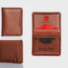 Carteira Masculina Slim Linha Premium Com Caixa De Madeira Feita À Mão De Couro Legítimo Para CNH E Porta Cartões Super Pequena E Fina Original