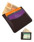 Carteira Masculina Slim Pequena Couro Cnh Cartões